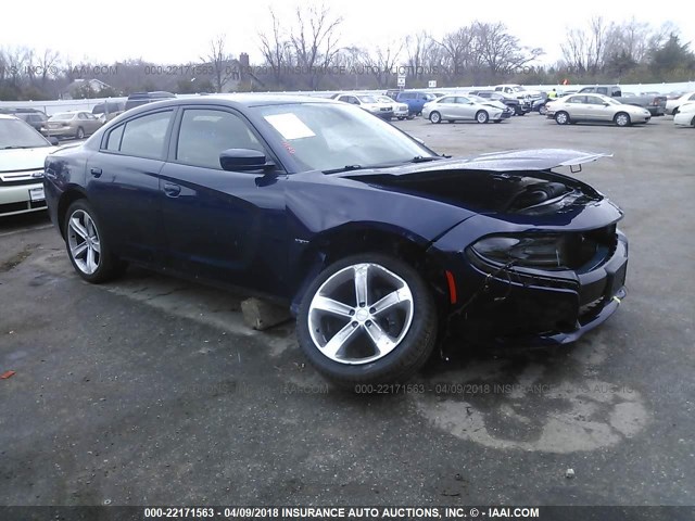 2C3CDXCTXGH297255 - 2016 DODGE CHARGER R/T Navy photo 1