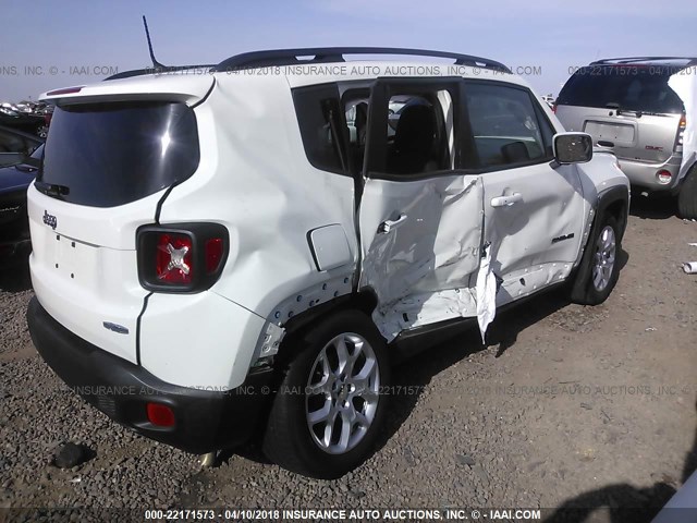 ZACCJABT9FPB17683 - 2015 JEEP RENEGADE LATITUDE WHITE photo 4