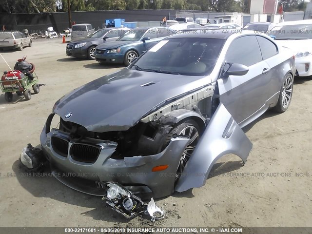 WBSWD93549PY43867 - 2009 BMW M3 GRAY photo 2