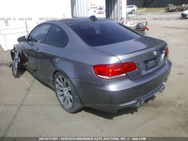 WBSWD93549PY43867 - 2009 BMW M3 GRAY photo 3
