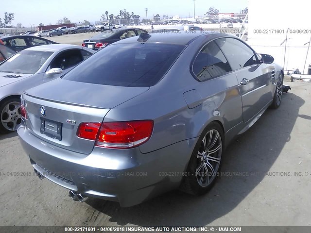 WBSWD93549PY43867 - 2009 BMW M3 GRAY photo 4