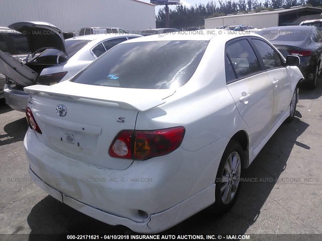 2T1BU4EE3AC432050 - 2010 TOYOTA COROLLA S/LE/XLE WHITE photo 4