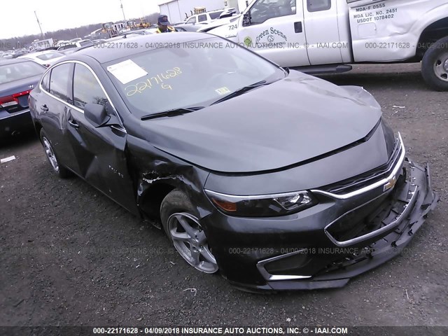1G1ZB5ST9JF109585 - 2018 CHEVROLET MALIBU LS 灰色 照片 1