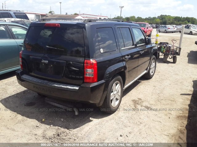 1J4NT1GB5AD624651 - 2010 JEEP PATRIOT SPORT BLACK photo 4