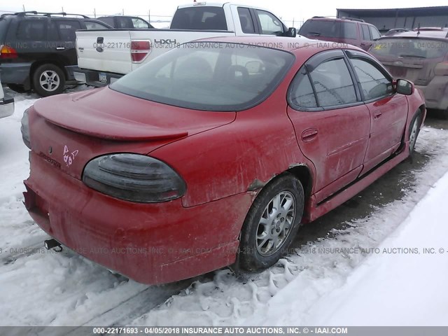 1G2WP52K4YF321621 - 2000 PONTIAC GRAND PRIX GT RED photo 4