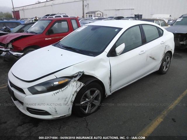 1C3CDFBB0FD279166 - 2015 DODGE DART SXT WHITE photo 2