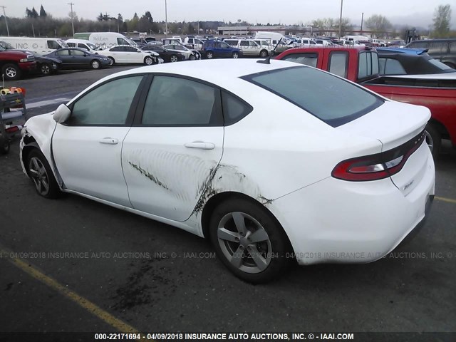 1C3CDFBB0FD279166 - 2015 DODGE DART SXT WHITE photo 3