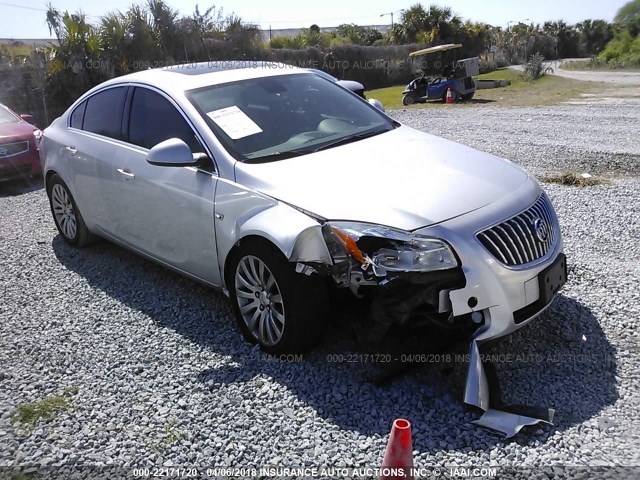 W04GU5GC7B1013688 - 2011 BUICK REGAL CXL SILVER photo 6