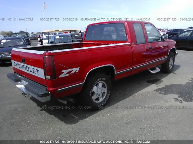 2GCEK19K6N1213590 - 1992 CHEVROLET GMT-400 K1500 RED photo 4