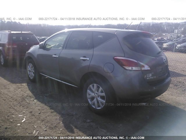 JN8AZ1MW3DW300301 - 2013 NISSAN MURANO S/SL/LE GOLD photo 3