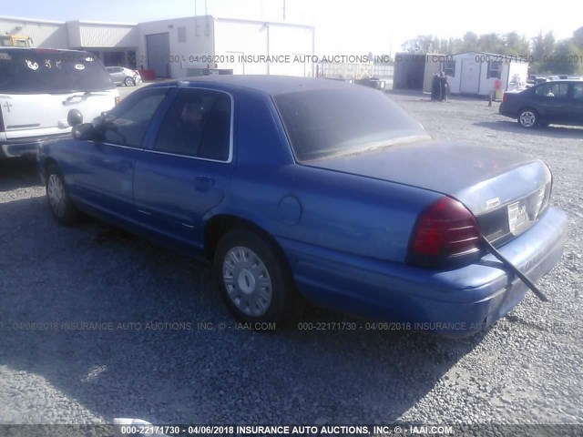 2FAHP71W93X186143 - 2003 FORD CROWN VICTORIA POLICE INTERCEPTOR BLUE photo 3