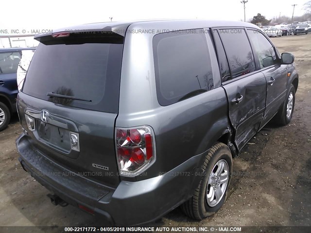 5FNYF18177B028426 - 2007 HONDA PILOT LX GRAY photo 4