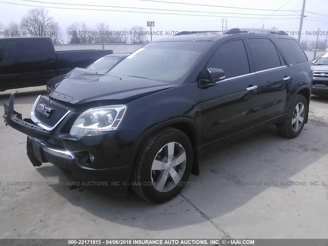 1GKLRMED1AJ225596 - 2010 GMC ACADIA SLT-1 Czarny zdjęcie 2