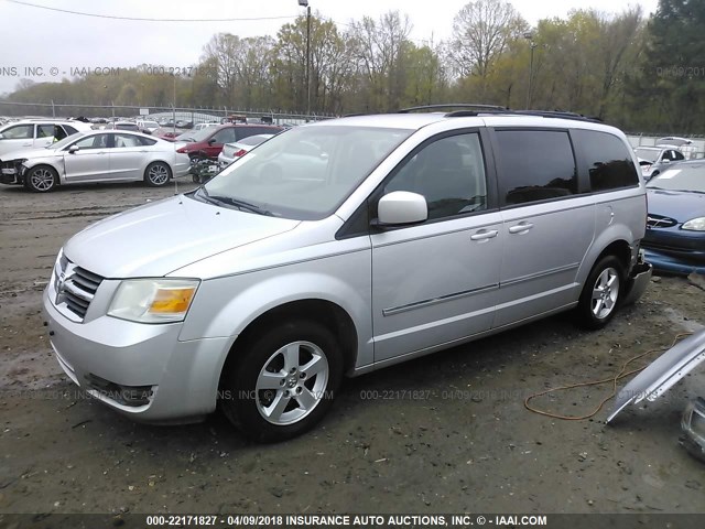 2D8HN54179R515067 - 2009 DODGE GRAND CARAVAN SXT SILVER photo 2