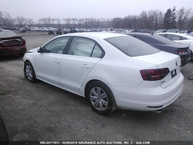 3VW2B7AJ6HM313045 - 2017 VOLKSWAGEN JETTA S 白色 照片 3