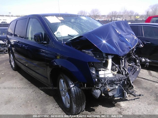 2C4RDGBG7DR517175 - 2013 DODGE GRAND CARAVAN SE BLUE photo 1