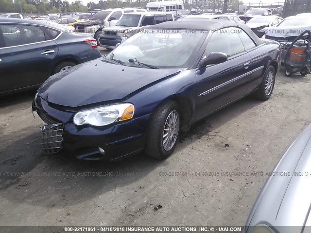 1C3EL55R46N259057 - 2006 CHRYSLER SEBRING TOURING BLUE photo 2