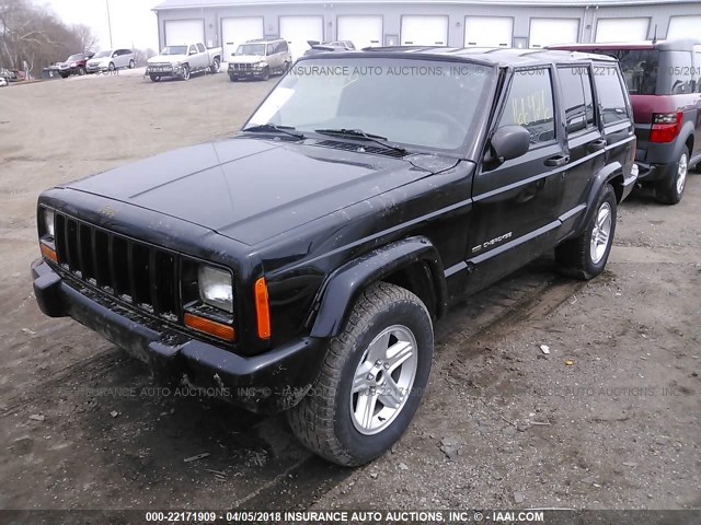 1J4FF58S01L542558 - 2001 JEEP CHEROKEE CLASSIC/LIMITED BLACK photo 2