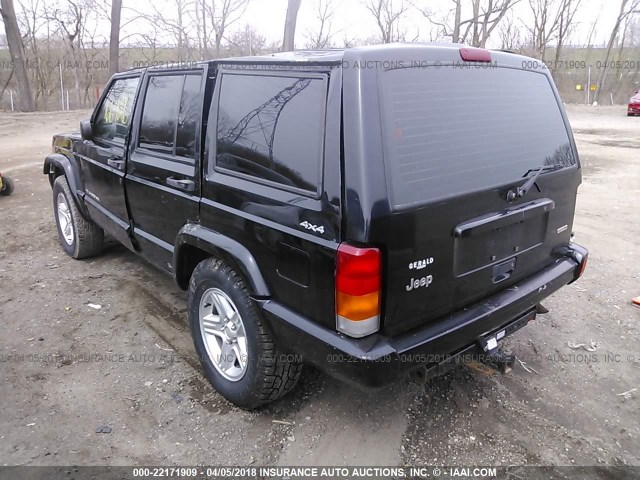 1J4FF58S01L542558 - 2001 JEEP CHEROKEE CLASSIC/LIMITED BLACK photo 3