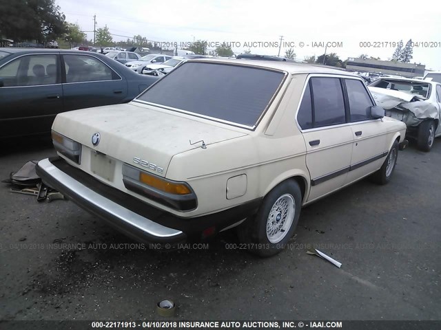 WBADK8304C7966673 - 1982 BMW 528 E AUTOMATIC CREAM photo 4