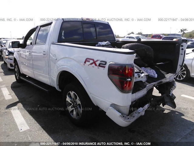 1FTFW1CT1CFC48389 - 2012 FORD F150 SUPERCREW WHITE photo 3