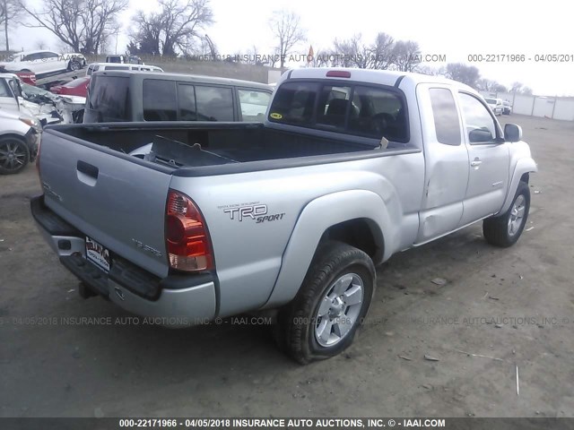 5TEUU42N75Z070351 - 2005 TOYOTA TACOMA ACCESS CAB Silber Foto 4