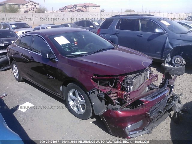 1G1ZB5ST6GF291710 - 2016 CHEVROLET MALIBU LS 栗色 照片 1