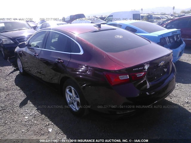 1G1ZB5ST6GF291710 - 2016 CHEVROLET MALIBU LS 栗色 照片 3