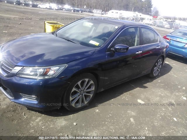 1HGCR2F55DA267525 - 2013 HONDA ACCORD SPORT 蓝色 照片 2
