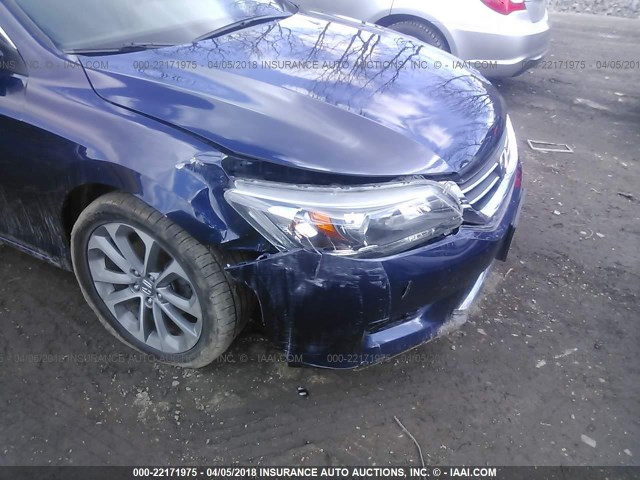 1HGCR2F55DA267525 - 2013 HONDA ACCORD SPORT BLUE photo 6