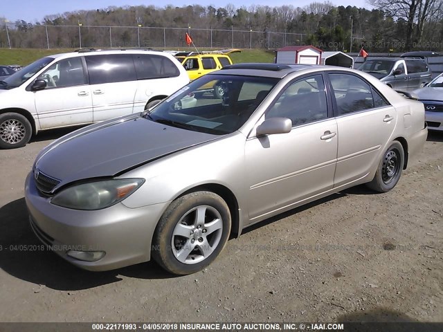 4T1BF32K43U058533 - 2003 TOYOTA CAMRY LE/XLE/SE ოქროსფერი ფოტო 2