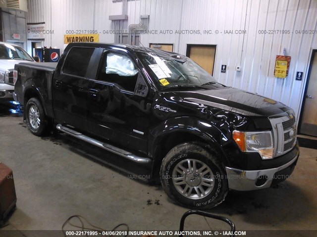 1FTFW1ET5BFB91934 - 2011 FORD F150 SUPERCREW BLACK photo 1