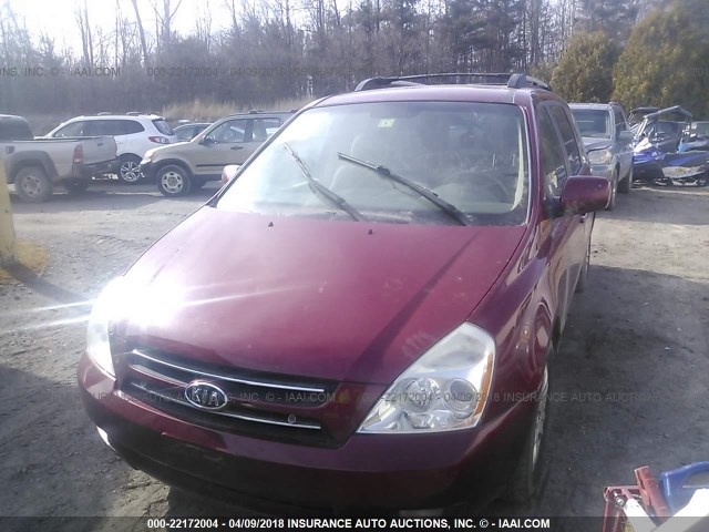 KNDMB233476158359 - 2007 KIA SEDONA EX/LX MAROON photo 6