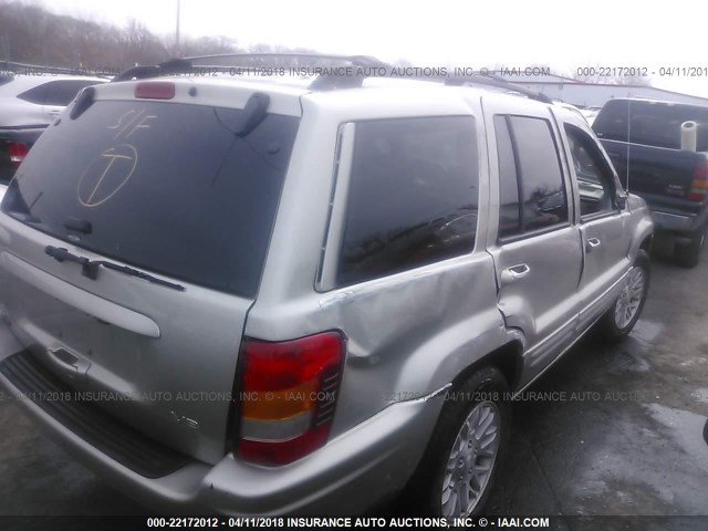 1J8GW58N84C244311 - 2004 JEEP GRAND CHEROKEE LIMITED TAN photo 4