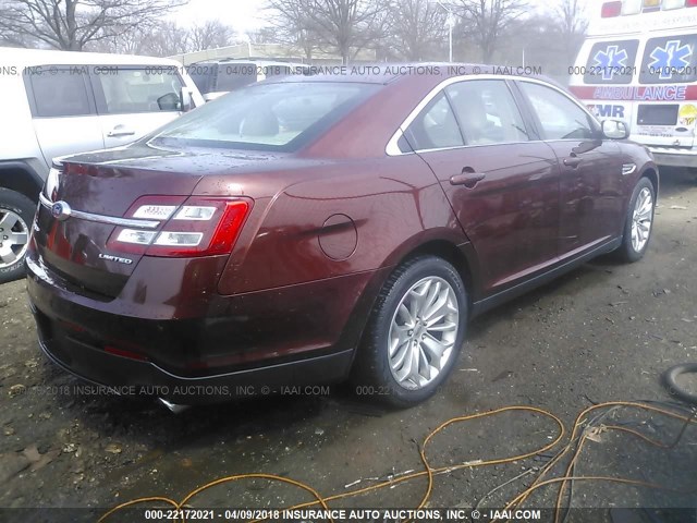 1FAHP2F85FG168617 - 2015 FORD TAURUS LIMITED Dark Brown photo 4