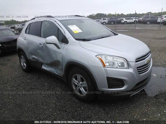 3GNCJLSB7FL244614 - 2015 CHEVROLET TRAX 1LT SILVER photo 1