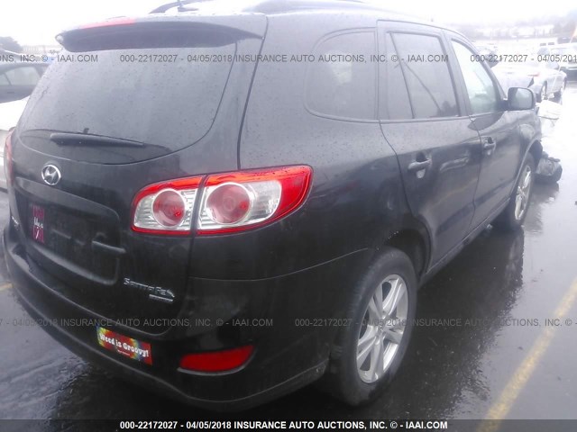 5NMSHDAG4AH355243 - 2010 HYUNDAI SANTA FE SE BLACK photo 4