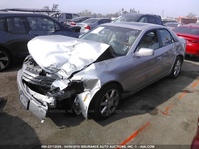 1G6DM577340147380 - 2004 CADILLAC CTS GRAY photo 2