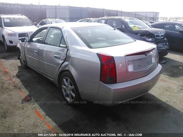 1G6DM577340147380 - 2004 CADILLAC CTS GRAY photo 3