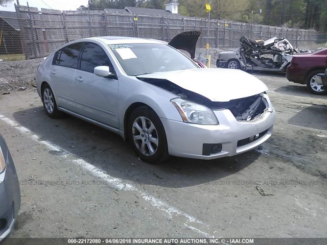 1N4BA41E27C847303 - 2007 NISSAN MAXIMA SE/SL SILVER photo 1