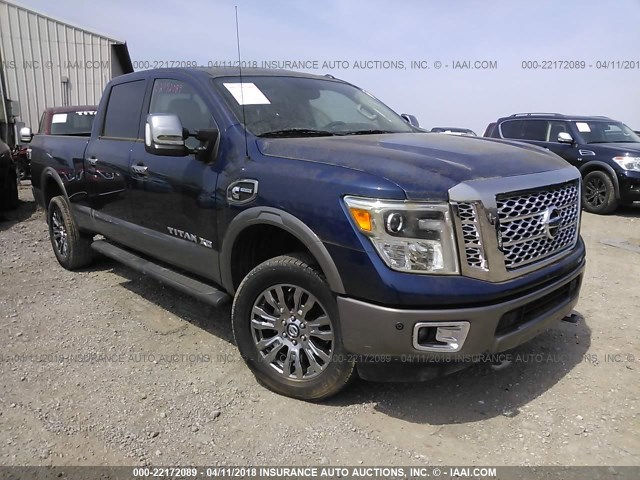 1N6BA1F4XGN500098 - 2016 NISSAN TITAN XD SL/PRO-4X/PLAT RESERVE BLUE photo 1