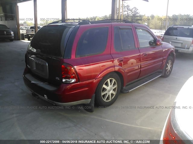 5GAET13P842191982 - 2004 BUICK RAINIER CXL RED photo 4