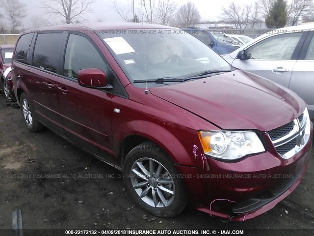 2C4RDGBG1ER458240 - 2014 DODGE GRAND CARAVAN SE MAROON photo 1