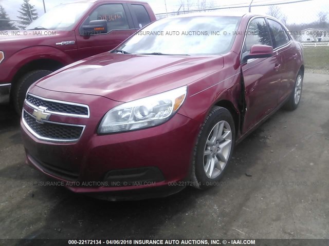 1G11D5RR7DF115293 - 2013 CHEVROLET MALIBU 1LT 红色 照片 2