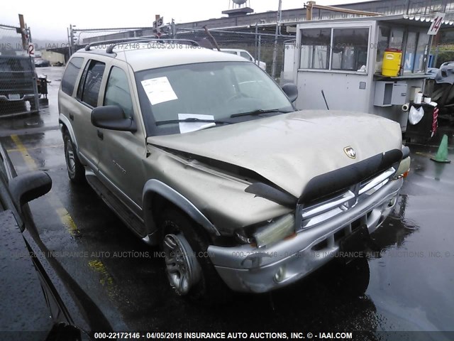 1B4HS58N62F218192 - 2002 DODGE DURANGO SLT PLUS TAN photo 1