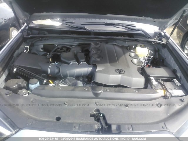 JTEBU5JR3H5440098 - 2017 TOYOTA 4RUNNER SR5 PREM/LTDL/TRAIL/TRD Light Blue photo 10