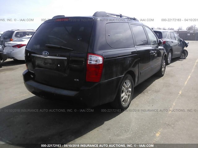 KNDMB233476183777 - 2007 KIA SEDONA EX/LX BLACK photo 4