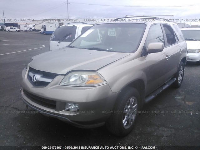2HNYD18826H535658 - 2006 ACURA MDX TOURING GOLD photo 2
