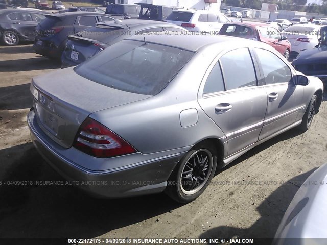 WDBRF52H36F749515 - 2006 MERCEDES-BENZ C GENERATION 2006 230 SILVER photo 4