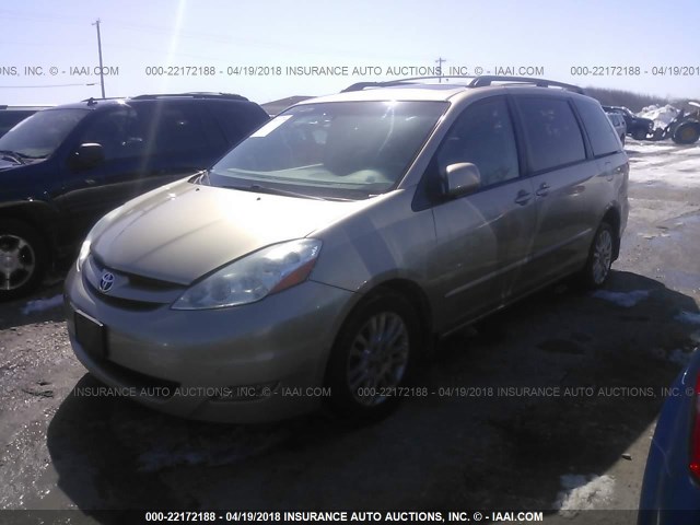 5TDZK22C97S040184 - 2007 TOYOTA SIENNA XLE/XLE LIMITED GOLD photo 2